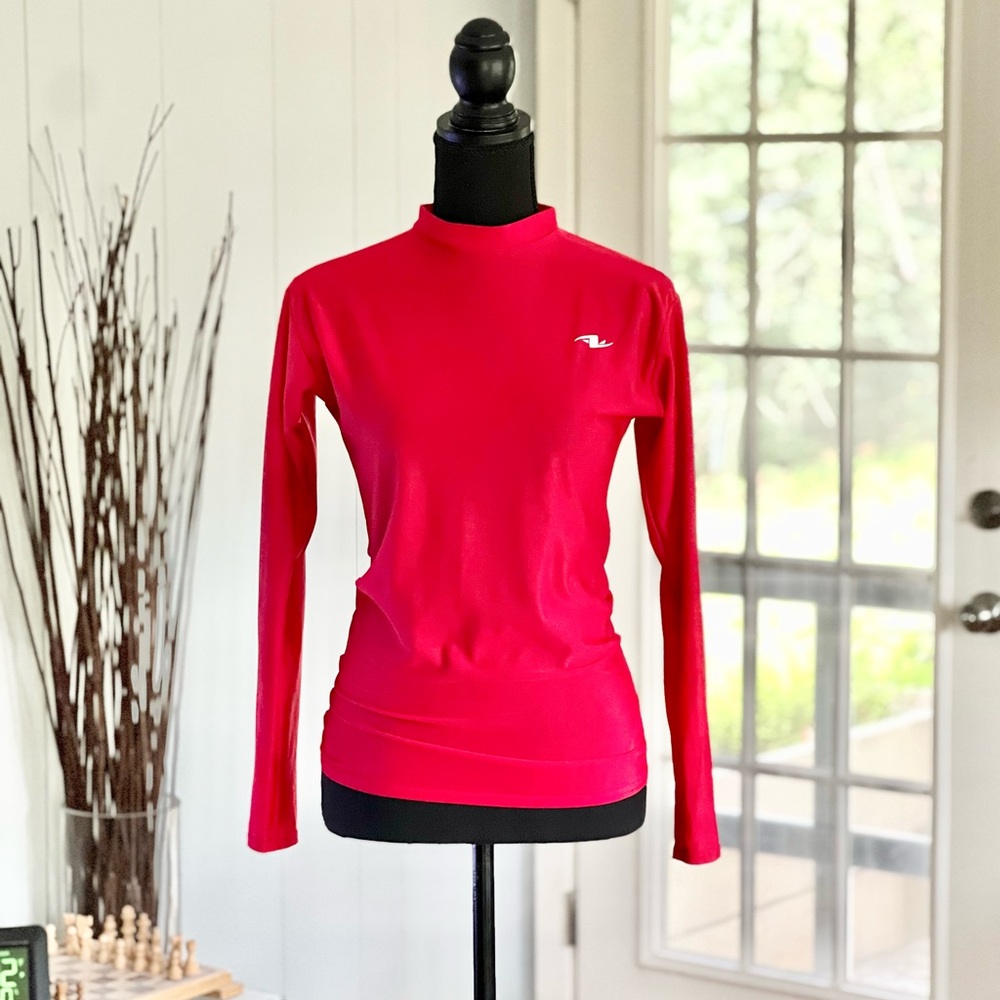 Athletic Works Long Sleeve Running Shirt Red Size Medium